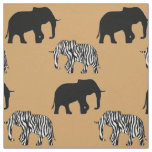 Elephant with Zebra Stripes + your ideas Fabric
