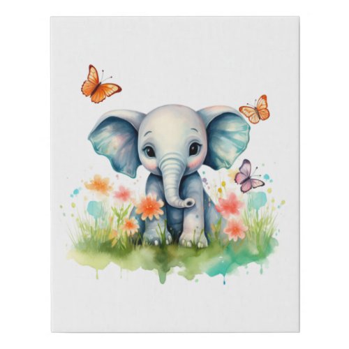 Elephant Wrapped Canvas Print