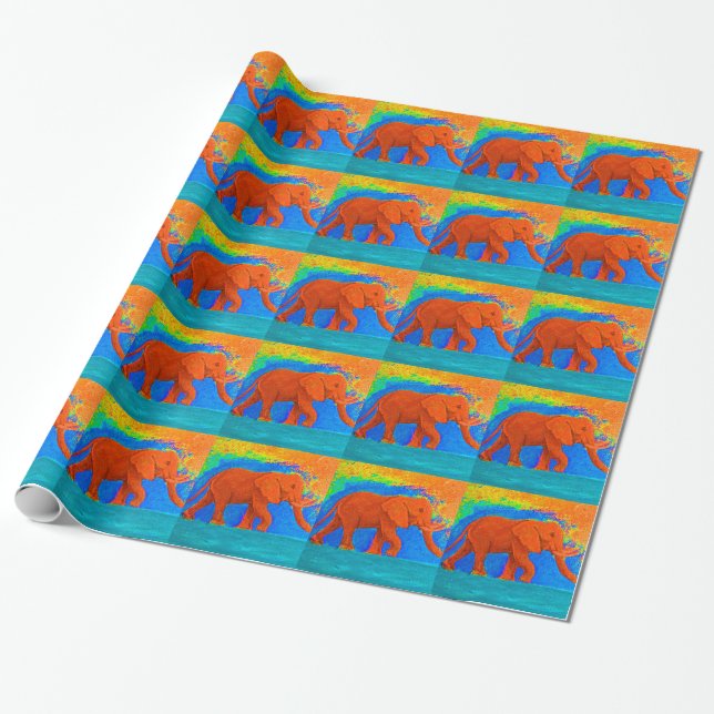 Elephant Wrapping Paper (Unrolled)