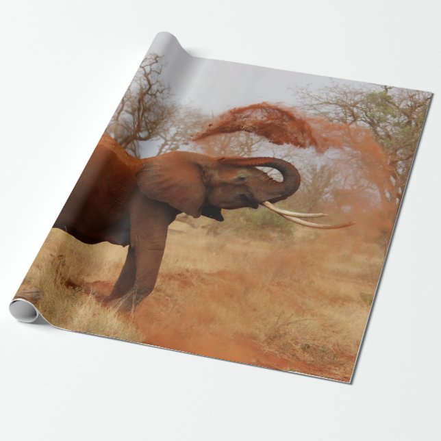 Elephant Wrapping Paper (Unrolled)