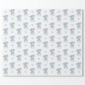 Elephant Wrapping Paper (Blue Personalized) (Flat)