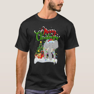 Elephant Xmas Decorations Santa Elephant Christma T-Shirt