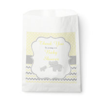 Elephant Yellow and Grey Baby Shower Party Favor Bag