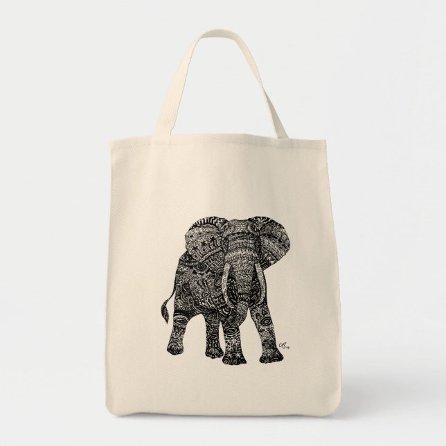 Elephantastic Grocery Tote (Front)