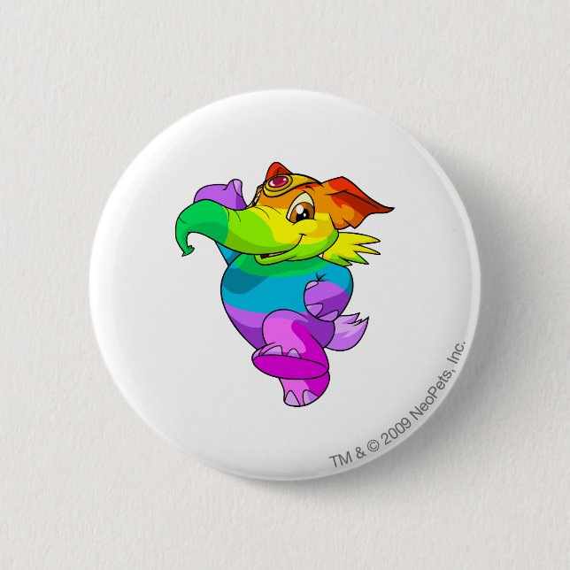 Elephante Rainbow Button (Front)