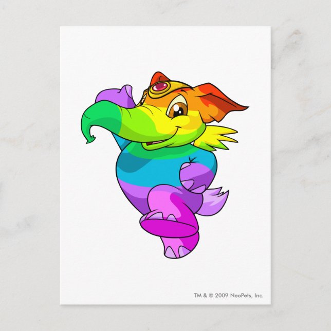 Elephante Rainbow Postcard (Front)