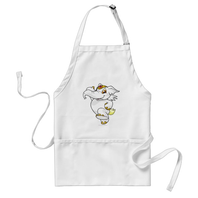 Elephante White Adult Apron (Front)