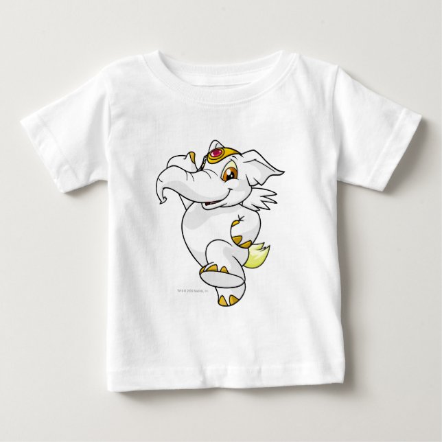 Elephante White Baby T-Shirt (Front)