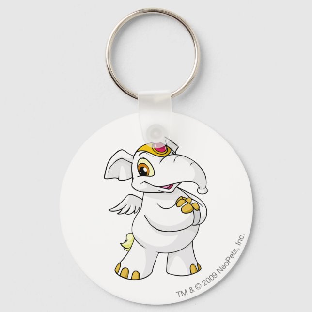 Elephante White Keychain (Front)