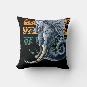 Elephantopus Elephant Tentacle Trunk Lovecraft Throw Pillow