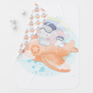 Elephants and Bunnies Baby Blanket