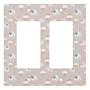 Elephants and Clouds Light Switch Cover