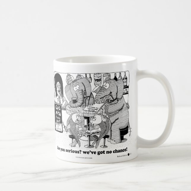 Elephants and Goldfish pub quiz Coffee Mug (Right)