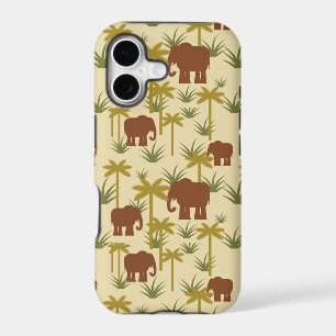 Elephants And Palms In Camouflage iPhone 17 Case