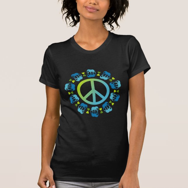 Elephants and Peace T-Shirt (Front)