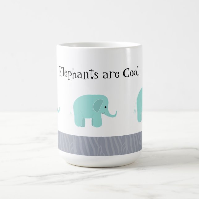 Elephants are Cool Coffee Mug (Center)