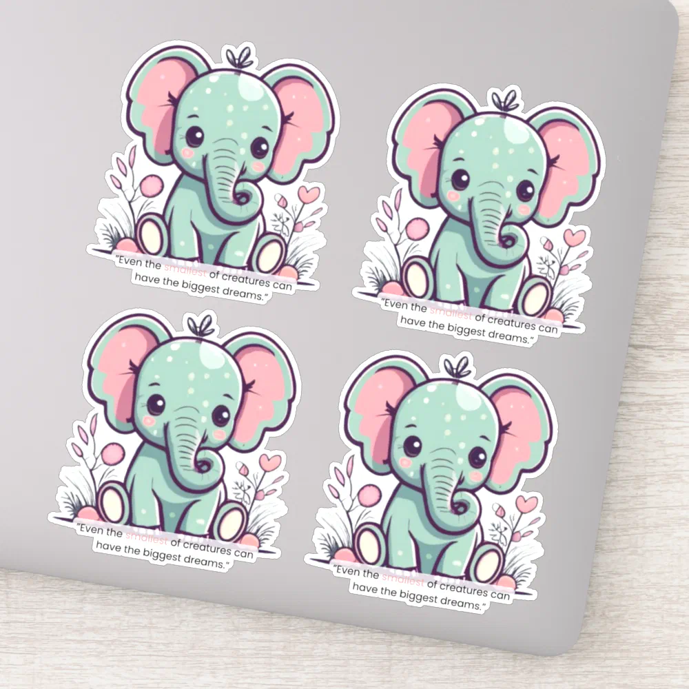 Elephants are kewl! sticker