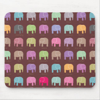 Elephants are your best friends Mouse Pad - brown