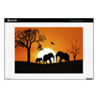 Elephants at sunset