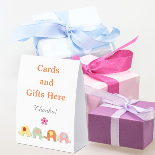 Elephants Baby Shower Cards and Gifts Paper Table Tent