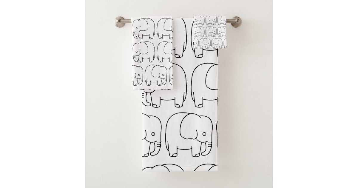 elephants bath towel set Zazzle
