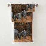 Elephants Bathroom Towel Set at Zazzle