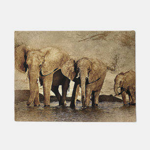 Elephants - Beauty and Dignity Doormat
