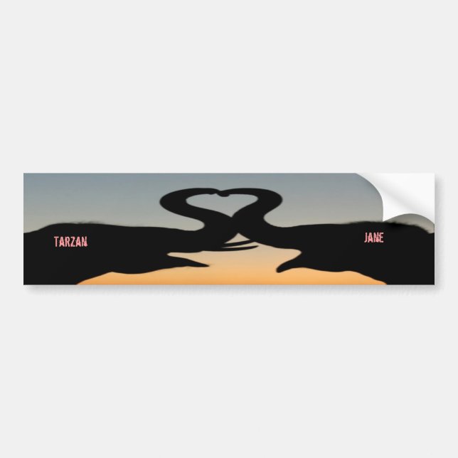 Elephants Bumper Stickers - Elephants in Love (Front)