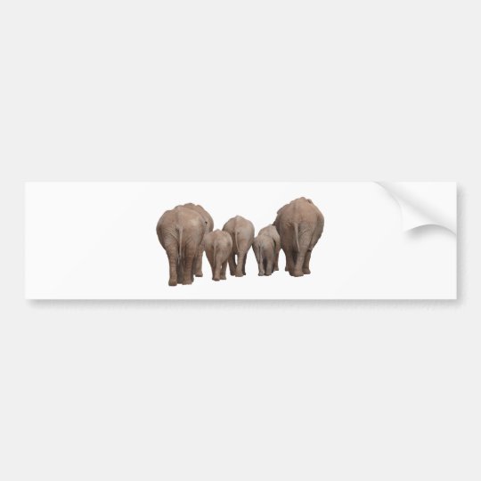 Elephants' Butts Elephant Family Bumper Sticker