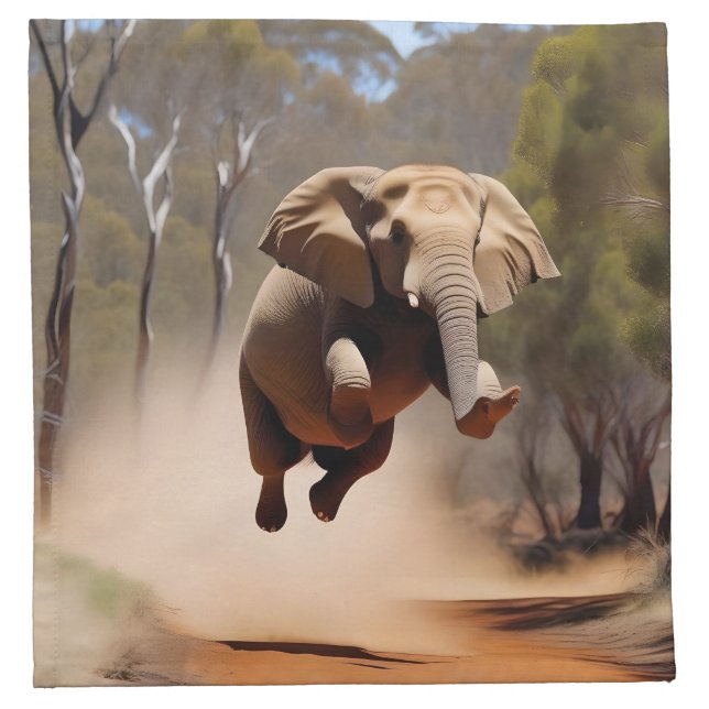 Elephants Can Jump, Napkin (Front)