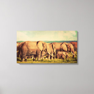 Elephants canvas print