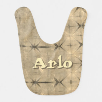 Elephants - color: Mudcloth Sepia  Baby Bib