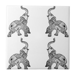 Elephants commands it ceramic tile
