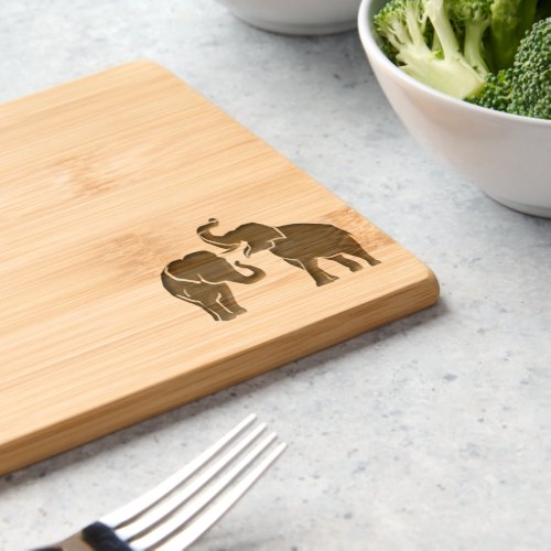 Elephants Couple Cutting Board