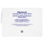 Elephants Crossing The River Card (Back Horizontal)