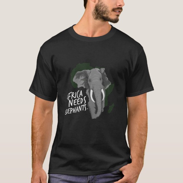 Elephants Environmentalist Africa Conservation T-Shirt (Front)