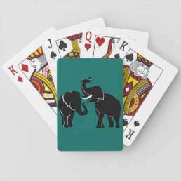 Elephants Family Playing Cards Your Colors