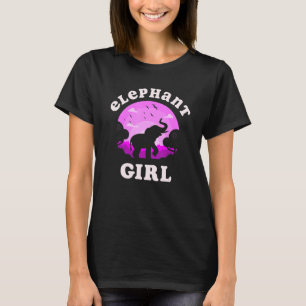 Elephants Girl I Like My Elephant Pink Vintage Sun T-Shirt