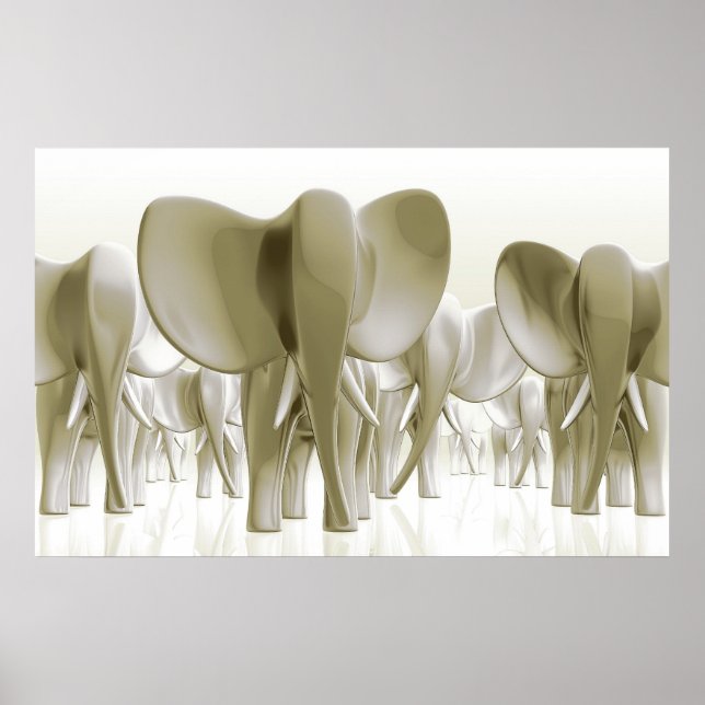 Elephants! (gold version) poster (Front)