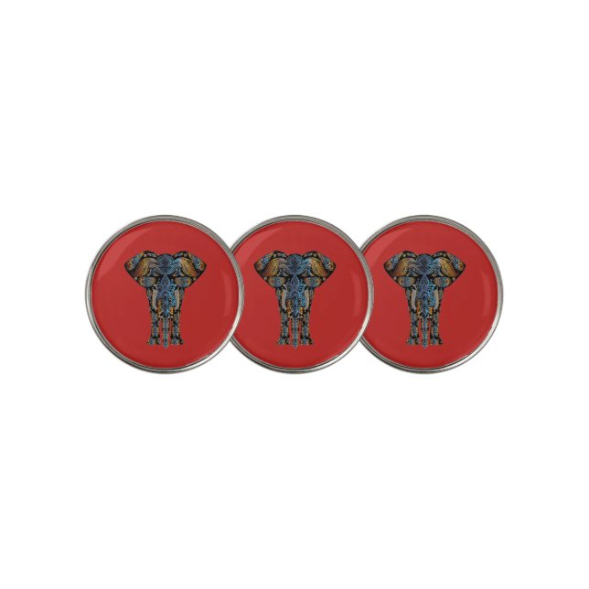 Elephants Golf Ball Marker (3 Up)