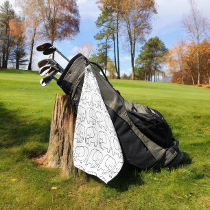 elephants golf towel
