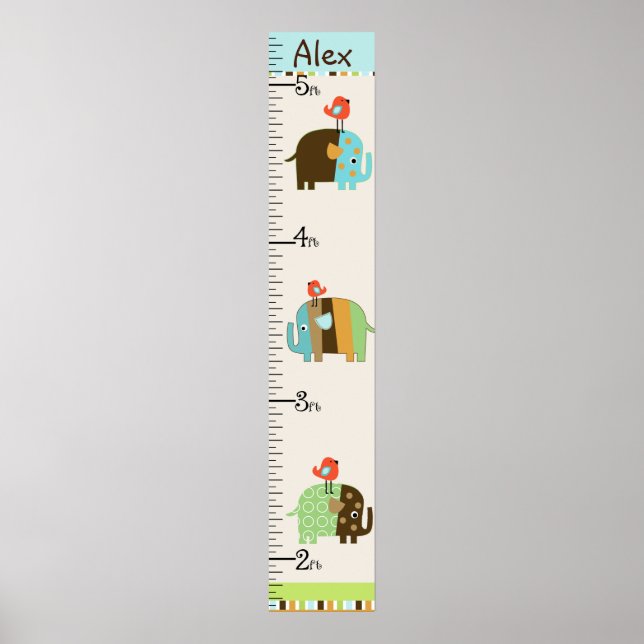 Elephants Growth Chart Keep at 8x44! (Front)