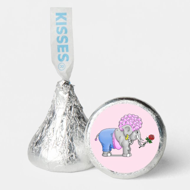 Elephants Happy Valentines Day Hershey®'s Kisses® (Front)