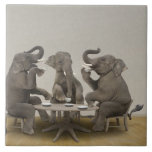 Elephants Having Tea Party Ceramic Tile at Zazzle