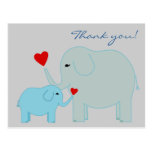 Teal Ribbon Thank You Postcard | Zazzle