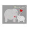 Elephants in Gray Thank You Postcard