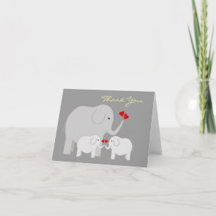 Elephants in Gray Twins Thank You