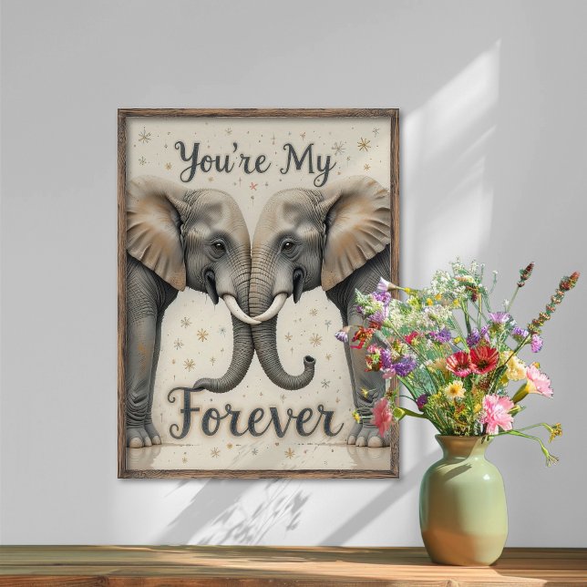 Elephants in Love Forever Art Poster (Creator Uploaded)