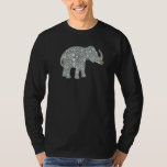 Elephants Ivory Animal Welfare African Floral Patt T-Shirt