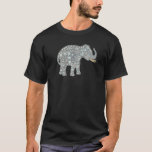Elephants Ivory Animal Welfare African Floral Patt T-Shirt